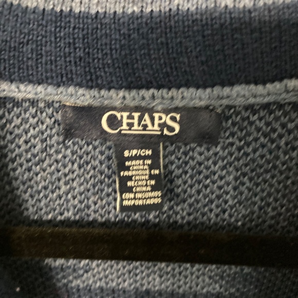 Southwestern Pattern Cardigan Jacket Size Small Blue CHAPS Fall Western Cozy - Picture 5 of 9